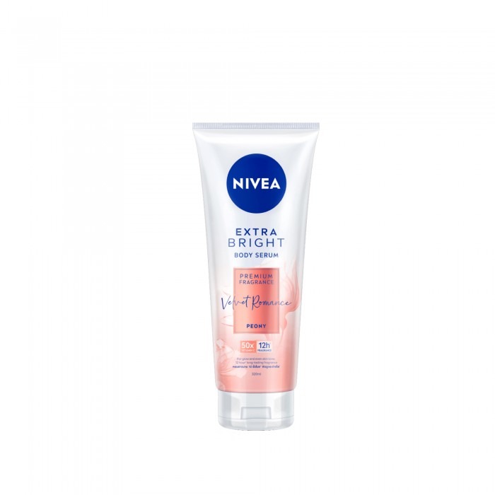 NIVEA Extra Bright Premium Fragrance Velvet Romance Peony Body Serum Lotion 320ml