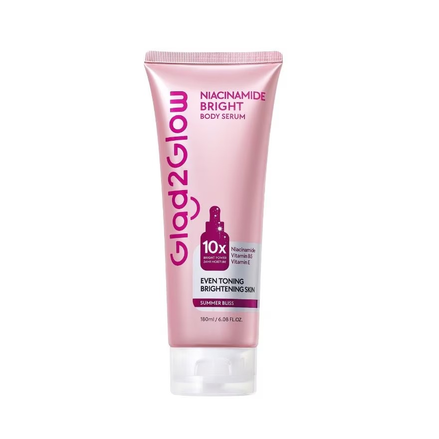 GLAD2GLOW Niacinamide Bright Even Toning Body Serum 180ml